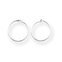 14k White Gold Small Endless Hoop Earrings 14k White Gold Small Endless Hoop Earrings