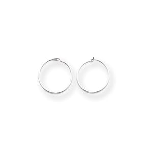 14k White Gold Sm. Endless Hoop Earrings SE337