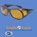 EAGLE EYE SUNGLASSES Style FIT ONS. NASA PST Lens. Protects eyes. Precision Vision - Black