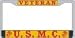 US Marines Veteran License Plate Frame (Chrome Metal)