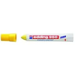 Edding 950 Industry Painter Permanent Marker Hohe Deckkraft Durable 10mm Yellow Line Ref. 950-005 [Pack 10]