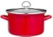 Chantal Enamel-On-Steel 4-Quart Soup Pot with Glass Lid, Red