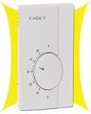 CADET 08141 Single Pole Line Voltage Precise electronic temperature control Electric Heat Wall Thermostat White (T4800A) (72813)