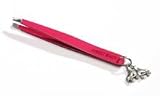 Perfect Beauty Cham Me RED slanted tweezers with Rollerskates Charm