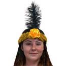 Gold Sequin Feathered Headband
