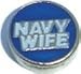 Clearly Charming Navy Wife Heart Locket Charm Military Theme