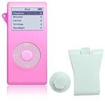 Kroo (Pink) Apple Ipod Nano 2Gb/4Gb (Color Fade Resistant) Silicone Skin Case W/ Belt Clip + Free 12V (White) Car Charger by PCMicroStore