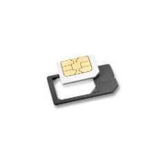 MicroSIM Adapter mit eingebauter Halterung, sicheres einlegen ohne Klebefixierung (Farbe: Schwarz) f�r iPhone 4+iPad Micro SIM Karten zur Verwendung als normale SIM-Karte im Charmate� Druckverschlussbeutel