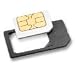 MicroSIM Adapter mit eingebauter Halterung, sicheres einlegen ohne Klebefixierung (Farbe: Schwarz) f�r iPhone 4+iPad Micro SIM Karten zur Verwendung als normale SIM-Karte im Charmate� Druckverschlussbeutel