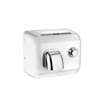 American Dryer DR35N Steel Cover Push Button Hand Dryer, 208-240V, 2,300W Power, 50/60Hz, White Enamel Finish