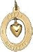 Happy Birthday with Dangling Heart, 14K Gold Charm