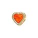 14K Gold 5mm Heart Citrine Slide Pendant Jewelry New