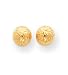 14k Polished and Diamond-Cut Swirl 6mm Ball Post Earrings