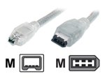 StarTech.com 6 ft. Transparent IEEE-1394 Firewire Cable 4-6 Pin