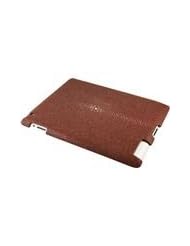 Wine iPad 2 Clip On Case - Genuine Sanded Stingray Skin Leather