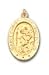 Saint Christopher 14kt Gold Oval Medal