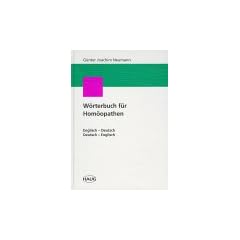 W�rterbuch f�r Hom�opathen: Englisch - Deutsch / Deutsch - Englisch