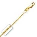 14k Yellow Gold Round 24 Inch X 1.0 mm Wheat Chain Necklace
