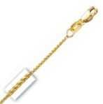 14k Yellow Gold Round 20 Inch X 1.0 mm Wheat Chain Necklace