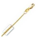 14k Yellow Gold Round 16 Inch X 1.0 mm Wheat Chain Necklace