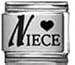 Jewelry : Clearly Charming Heart Niece Laser Italian Charm