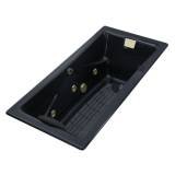 Kohler K-865-N1 Black Black Tea for Two 6' Whirlpool Bath with Neckjets and Pillow