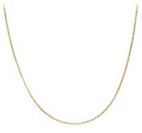 Review   / 14k Yellow Gold 1.5mm Italian Rolo Chain Necklace, 18
