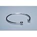 Silver Tone Cuff Bangle Bracelet with Screw End