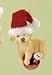Yellow Labrador Retriever - 4 Puppy DOG W/SANTA HAT HOLIDAY ORNAMENT