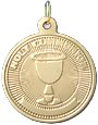 Holy Communion Disc, 14K Gold Charm