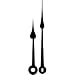 Black Spade Clock Hands
