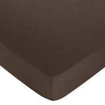 Pink and Brown Hotel Fitted Crib Sheet for Baby and Toddler Bedding Sets by JoJo - Solid Brown