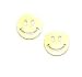 14k Yellow Smiley Face Friction-Back Earrings