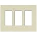 Lutron CW3 Claro 3-Gang Wallplate, White