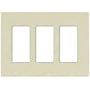 Lutron CW3 Claro 3-Gang Wallplate, White