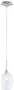 Eglo 27705A Larisa 1 Light Pendant Light Fixture, Chrome/Transparent