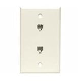 Dual 6-Conductor Smooth Finish Flush Wall Plates