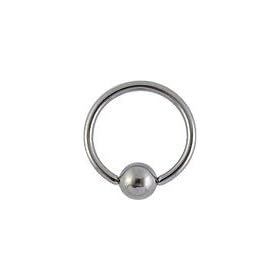 Anneau boule acier - piercing t�ton - piercing arcade - piercing cartilage - piercing septum - piercing g�nital - piercing lobe - piercing nez et piercing nombril - piercing sourcil - Chirurgical 316L, 1.6mm x 10mm