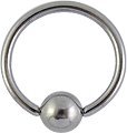 Anneau boule - T�ton/Arcade/Cartilage/Septum/G�nital/Lobe/Sourcil/Nez/Nombril - Acier Chirurgical 316L, 1.6mm x 10mm