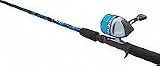 South Bend Worm Gear Fishing Rod and Spincast Reel Combo (Red)