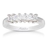 Platinum Princess Cut 5 Stone Wedding Band (1.50 ct. tw.)