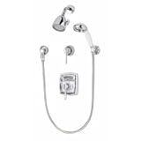 Symmons Safetymix Visu Temp shower unit with hand shower, shower head, and diverter 1-117VT-FS