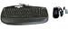 Microsoft Black Value Pack 2.0 - Keyboard - PS/2, USB - mouse - black - UK - OEM (pack of 3 )