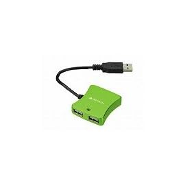 GREEN HOUSE 4ポートUSB2.0HUB 超小型タイプ グリーン GH-UHC204MG
