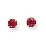 14k Ruby Earrings - July Birthstone