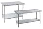 Advance Tabco 14-Gauge Stainless Steel Top - Flat Top w/ Undershelf - Model SS-365