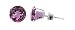 Sterling Silver 3 MM Round Amethyst Cubic Zirconia Stud Post Friction Back Earrings