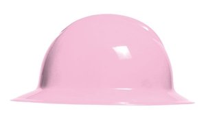 Full Brim PINK Ratchet Hard Hat - 6 point Suspension