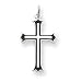 Sterling Silver Enameled Cross with 20 Inch Sterling Silver Chain