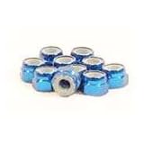 Racers Edge 3mm Aluminum Nylock Nut (10) Blue RCE10250B by Racers Edge